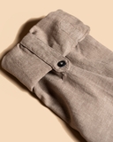 ÁO SƠ MI NAM LINEN TAY DÀI MÀU NÂU TÂY SM4825T4