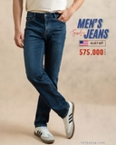 QUẦN JEAN NAM ỐNG ĐỨNG XUẤT MỸ MÀU XANH QJ4915N15
