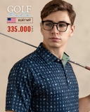 ÁO POLO GOLF NAM TAY NGẮN XUẤT MỸ MÀU XANH ĐEN HỌA TIẾT TRẺ TRUNG PL4425T70