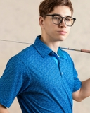 ÁO POLO GOLF NAM TAY NGẮN XUẤT MỸ MÀU XANH DƯƠNG PL4425T48