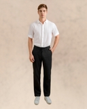 QUẦN DÀI LINEN NAM LƯNG THUN CAO CẤP MÀU ĐEN QD4908T9