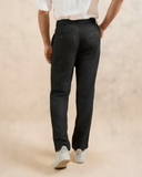 QUẦN DÀI LINEN NAM LƯNG THUN CAO CẤP MÀU ĐEN QD4908T9