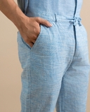QUẦN DÀI LINEN NAM LƯNG THUN CAO CẤP MÀU XANH DƯƠNG SÁNG QD4908T10