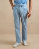 QUẦN DÀI LINEN NAM LƯNG THUN CAO CẤP MÀU XANH DƯƠNG SÁNG QD4908T10