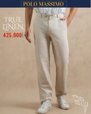 QUẦN DÀI LINEN NAM LƯNG THUN CAO CẤP MÀU KEM QD4907T7