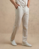 QUẦN DÀI LINEN NAM LƯNG THUN CAO CẤP MÀU KEM QD4907T7