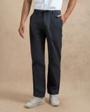 QUẦN DÀI LINEN NAM LƯNG THUN CAO CẤP MÀU XÁM ĐEN QD4908T11