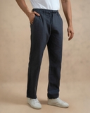 QUẦN DÀI LINEN NAM LƯNG THUN CAO CẤP MÀU XÁM ĐEN QD4908T11