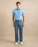 QUẦN DÀI LINEN NAM LƯNG THUN CAO CẤP MÀU XANH LAM RETRO QD4907T3