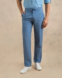 QUẦN DÀI LINEN NAM LƯNG THUN CAO CẤP MÀU XANH DƯƠNG ĐẬM QD4907T