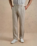 QUẦN DÀI LINEN NAM LƯNG THUN CAO CẤP MÀU BEIGE ĐẬM QD4907T4