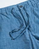 QUẦN DÀI LINEN NAM LƯNG THUN CAO CẤP MÀU XANH DƯƠNG ĐẬM QD4907T