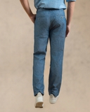 QUẦN DÀI LINEN NAM LƯNG THUN CAO CẤP MÀU XANH LAM RETRO QD4907T3