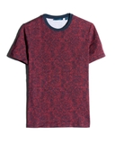 ÁO THUN NAM CỔ TRÒN TAY NGẮN XUẤT MỸ HỌA TIẾT PAISLEY MÀU ĐỎ 2216-2