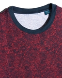 ÁO THUN NAM CỔ TRÒN TAY NGẮN XUẤT MỸ HỌA TIẾT PAISLEY MÀU ĐỎ 2216-2