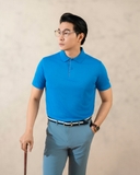 ÁO POLO NAM TAY NGẮN XUẤT MỸ MÀU XANH DƯƠNG PL4331H7