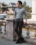 ÁO SƠ MI NAM TAY DÀI XUẤT MỸ HỌA TIẾT HÌNH HỌC 4116H-29