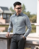 ÁO SƠ MI NAM TAY DÀI XUẤT MỸ HỌA TIẾT HÌNH HỌC 4116H-29