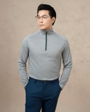 ÁO KHOÁC THUN THỂ THAO NAM CỔ TRỤ XUẤT MỸ MÀU XÁM NHẠT AK4B07L2