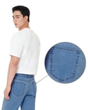 QUẦN JEAN NAM ỐNG SUÔNG XUẤT HÀN MÀU XANH NHẠT QJ60124H3