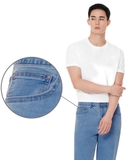 QUẦN JEAN NAM ỐNG SUÔNG XUẤT HÀN MÀU XANH NHẠT QJ60124H3