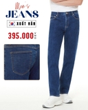QUẦN JEAN NAM ỐNG SUÔNG XUẤT HÀN MÀU XANH ĐẬM QJ60124H2