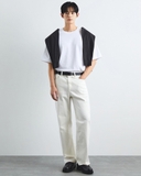 QUẦN JEAN NAM ỐNG SUÔNG VẢI CO GIÃN MÀU TRẮNG QJ60204M6