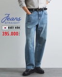 QUẦN JEAN NAM ỐNG SUÔNG XUẤT HÀN MÀU XANH NHẠT QJ60204M8