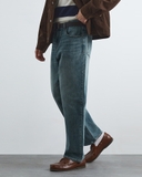 QUẦN JEAN NAM ỐNG SUÔNG XUẤT HÀN MÀU XANH ÁNH RÊU QJ60204M7