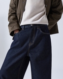 QUẦN JEAN NAM ỐNG RỘNG XUẤT HÀN MÀU XANH THAN QJ60204M2