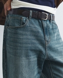 QUẦN JEAN NAM ỐNG SUÔNG XUẤT HÀN MÀU XANH ÁNH RÊU QJ60204M7