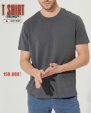 ÁO THUN NAM CỔ TRÒN TAY NGẮN XUẤT NHẬT MÀU XÁM AT60228N2