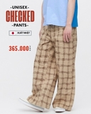 QUẦN DÀI NAM ỐNG RỘNG LƯNG CO GIÃN XUẤT NHẬT HỌA TIẾT CA RÔ MÀU BE VÀNG QD60305T3