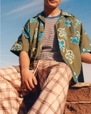 QUẦN DÀI NAM ỐNG RỘNG LƯNG CO GIÃN XUẤT NHẬT HỌA TIẾT CA RÔ MÀU BE VÀNG QD60305T3