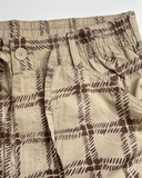 QUẦN DÀI NAM ỐNG RỘNG LƯNG CO GIÃN XUẤT NHẬT HỌA TIẾT CA RÔ MÀU BE VÀNG QD60305T3