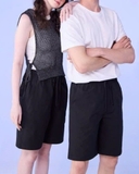 QUẦN SHORT THỂ THAO UNISEX XUẤT MỸ MÀU ĐEN QS60307H1