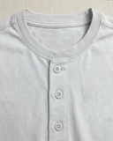 ÁO THUN NAM TAY NGẮN CỔ HENLEY XUẤT MỸ MÀU KEM AT60311N1