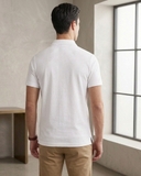 ÁO POLO NAM TAY NGẮN XUẤT MỸ MÀU TRẮNG PL60312T8