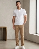 ÁO POLO NAM TAY NGẮN XUẤT MỸ MÀU TRẮNG PL60312T8