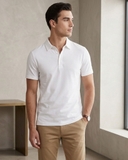 ÁO POLO NAM TAY NGẮN XUẤT MỸ MÀU TRẮNG PL60312T8