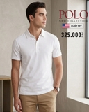 ÁO POLO NAM TAY NGẮN XUẤT MỸ MÀU TRẮNG PL60312T8