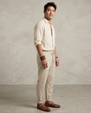 QUẦN DÀI LINEN NAM LƯNG CO GIÃN XUẤT MỸ MÀU KEM QD60325P