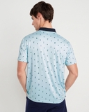 ÁO POLO GOLF NAM TAY NGẮN XUẤT MỸ HỌA TIẾT CÂY DỪA MÀU XANH DƯƠNG NHẠT PL60330H2