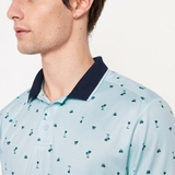 ÁO POLO GOLF NAM TAY NGẮN XUẤT MỸ HỌA TIẾT CÂY DỪA MÀU XANH DƯƠNG NHẠT PL60330H2