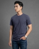 ÁO THUN NAM CỔ TRÒN TAY NGẮN XUẤT PHÁP MÀU XANH NAVY AT60307L3