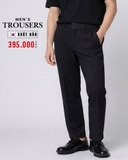 QUẦN TÂY NAM ỐNG ĐỨNG PHOM SLIM FIT LƯNG CO GIÃN XUẤT HÀN MÀU ĐEN QT60404U4
