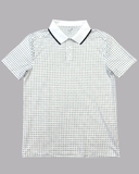 ÁO POLO GOLF NAM TAY NGẮN XUẤT MỸ HỌA TIẾT HOA NHÍ MÀU TRẮNG PL60330H3