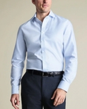 ÁO SƠ MI NAM TAY DÀI PHOM REGULAR FIT XUẤT ANH MÀU XANH DƯƠNG NHẠT SM60411N3