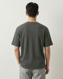 ÁO THUN NAM CỔ HENLEY TAY NGẮN VẢI DRY WAFFLE XUẤT NHẬT MÀU XÁM AT60402N8