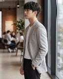 ÁO BLAZER NAM XUẤT HÀN MÀU KEM BZ60408H4